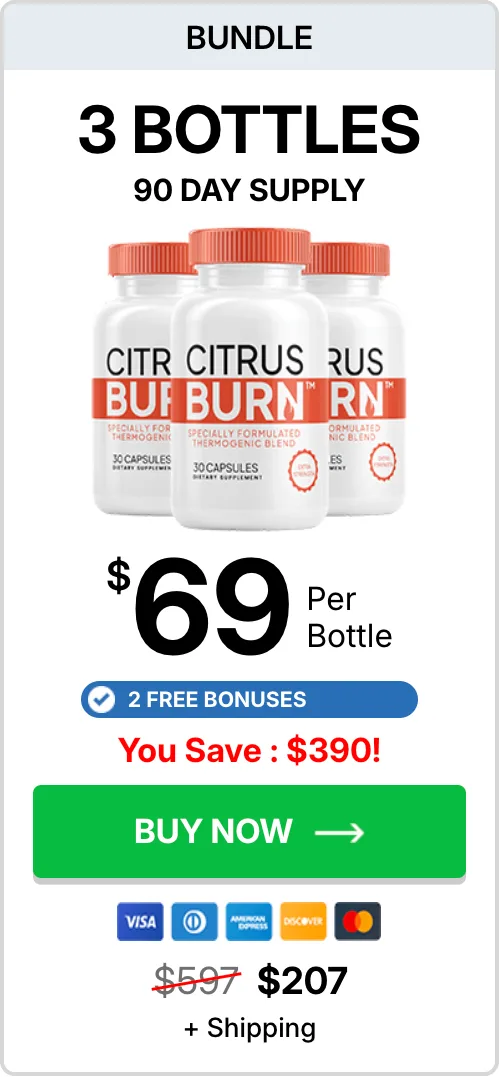 CitrusBurn 3 Bottle Price